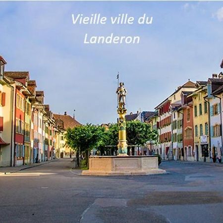 Le Landeron Chambre Lumineuse Dans Une Grande Villa מראה חיצוני תמונה